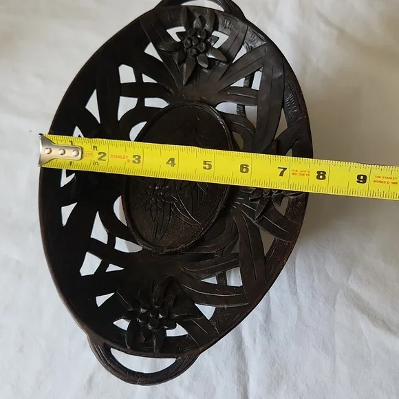 Thorens Lauterbach Walzer Switzerland Musical Carved Wooden Tray Platter - Picture 13 of 14